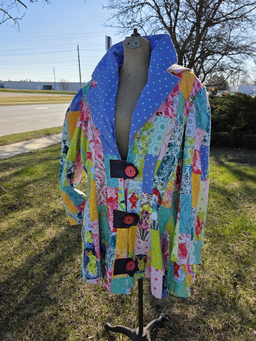 Hand Crafted Multicolor Patchwork Quilted Jacket